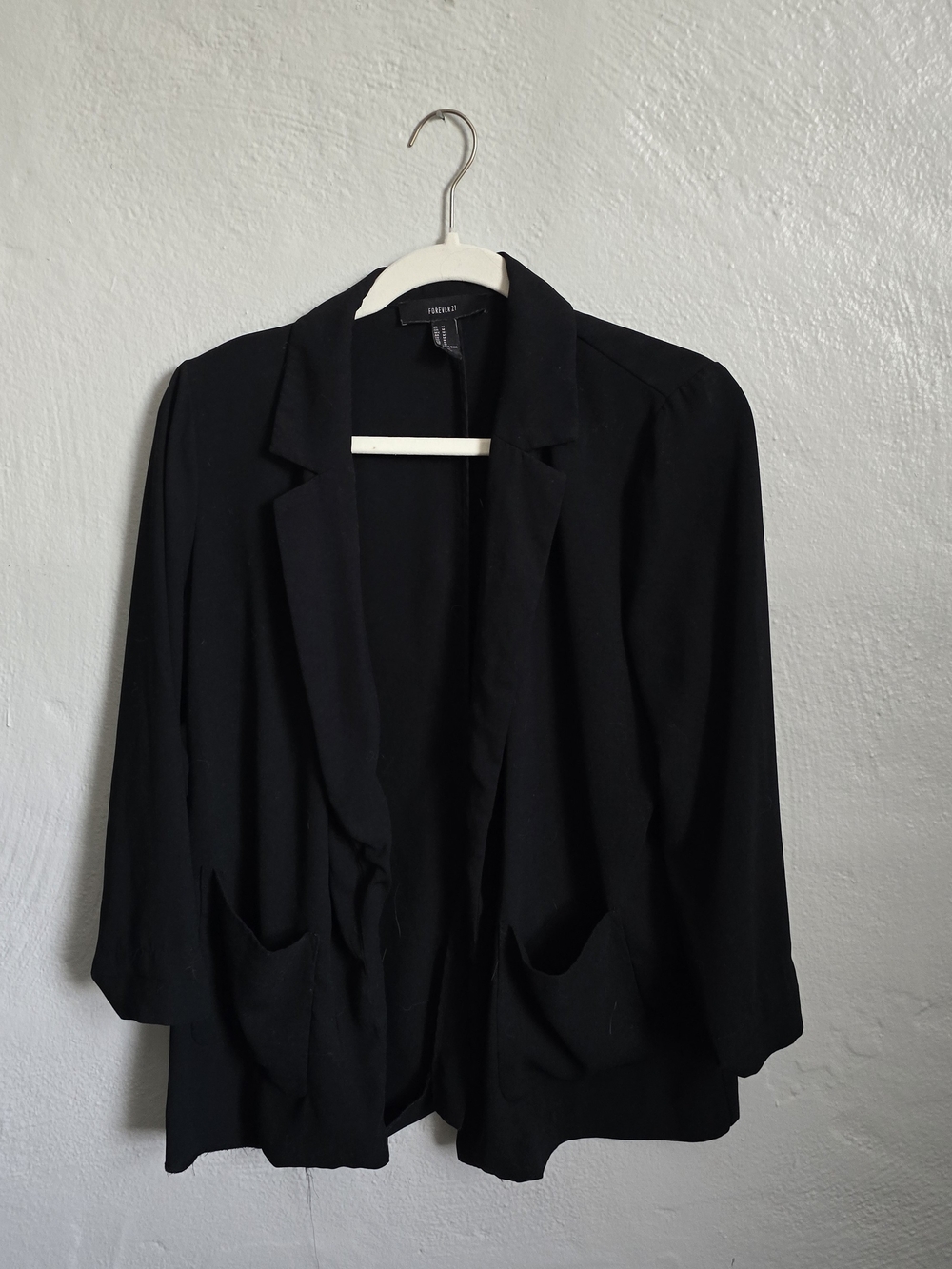 Forever 21 Black Open-Front Blazer
